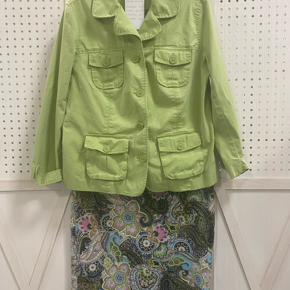 Talbots Light Green Utility Jacket - image 4